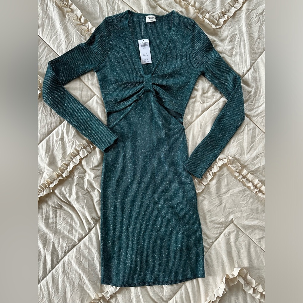 Abercrombie Cut Out Shimmer Sweater Dress